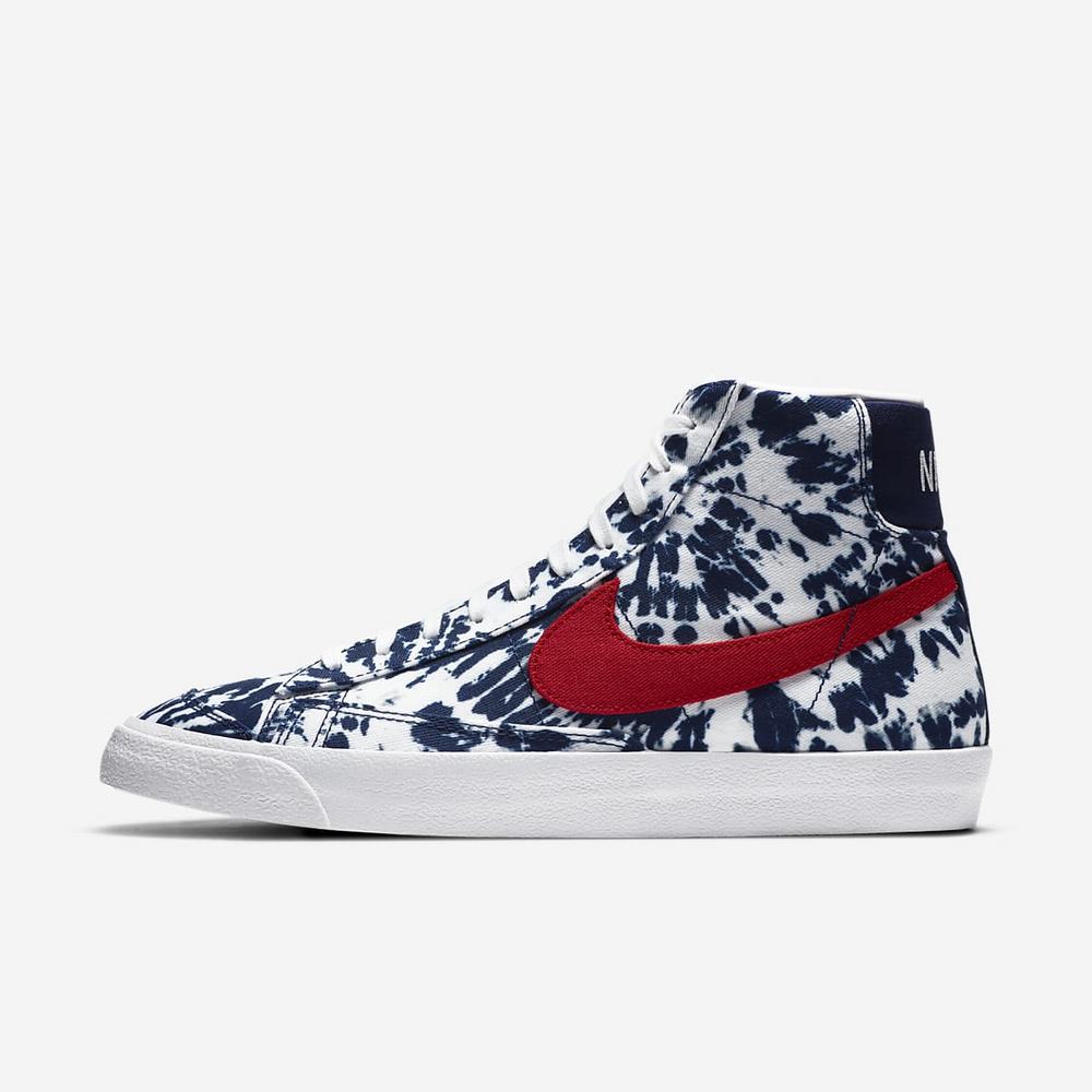 Basket Montante Nike Blazer Mid '77 Vintage Bleu 5392-870 University Red/Blue Void/White Homme | OQP-06925674